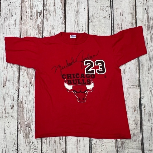 Vintage 1980s Michael Jordan Chicago Bulls 80s Salem NBA Basketball Tshirt - Picture 1 of 5